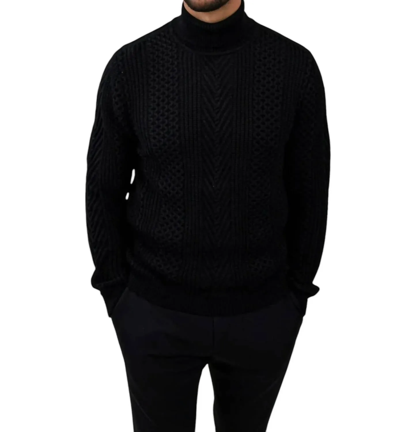 7 Downie St. - Cable Knit Turtleneck Sweater