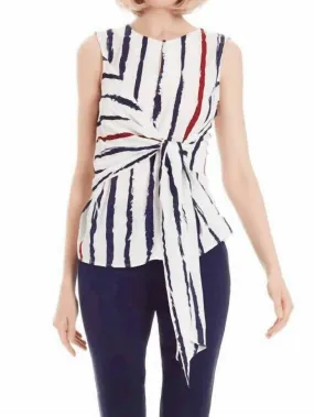 Alberto Makali - Striped Belted Tunic Sleeveless