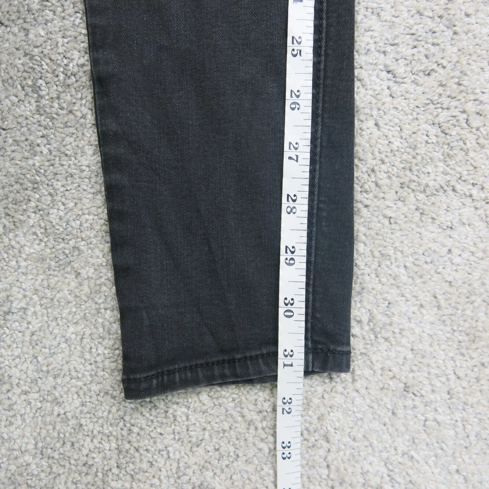 American Eagle Womens Stretch Jeggings Jeans Low Rise Cotton Black Size 0 Short