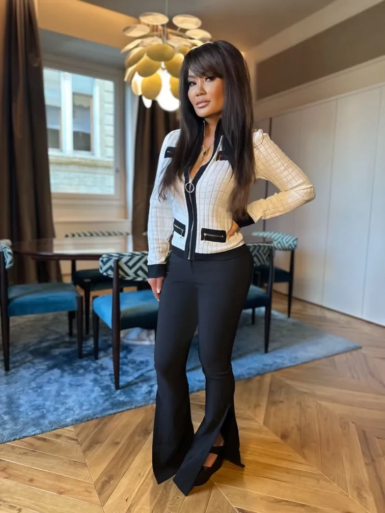 Chiara Quilted Knit Cardigan