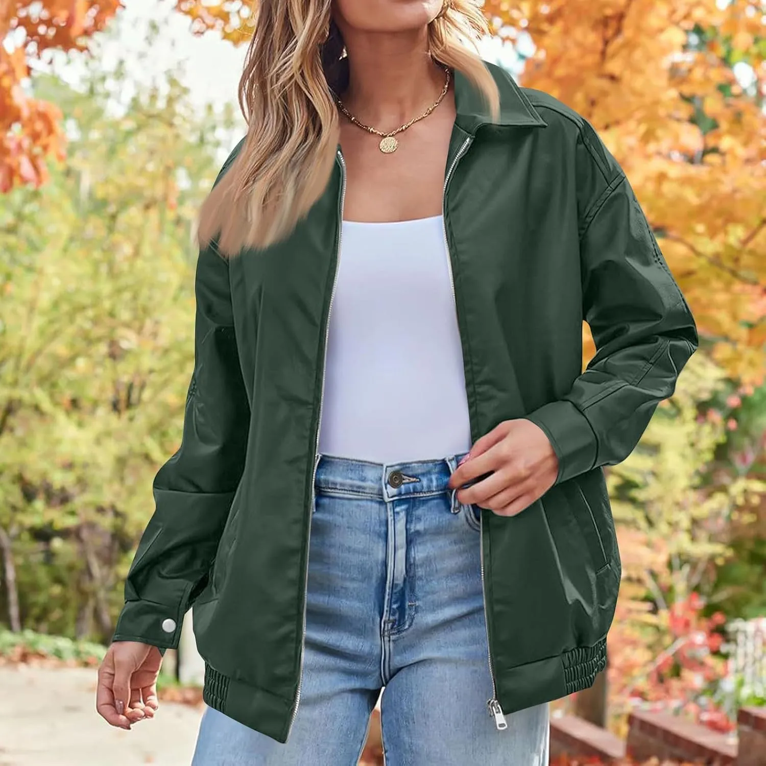 Faux Leather Jacket Women Full Zip Oversized Coats Winter Casual Motocycle Fall Jacket Winter Clothes With Pockets