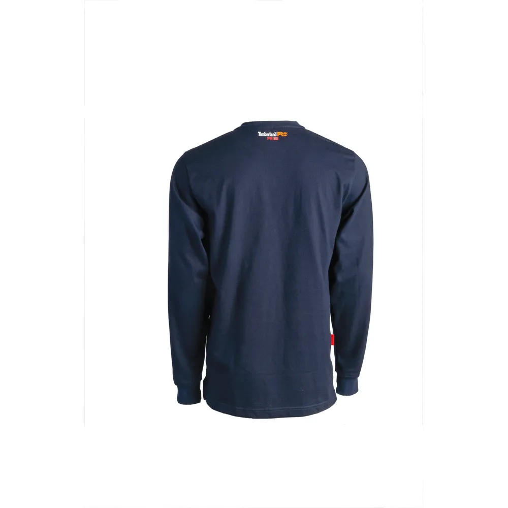FLAME RESISTANT COTTON CORE LONG SLEEVE HENLEY WITH POCKET - 410-Navy | Timberland PRO TB0A23P4