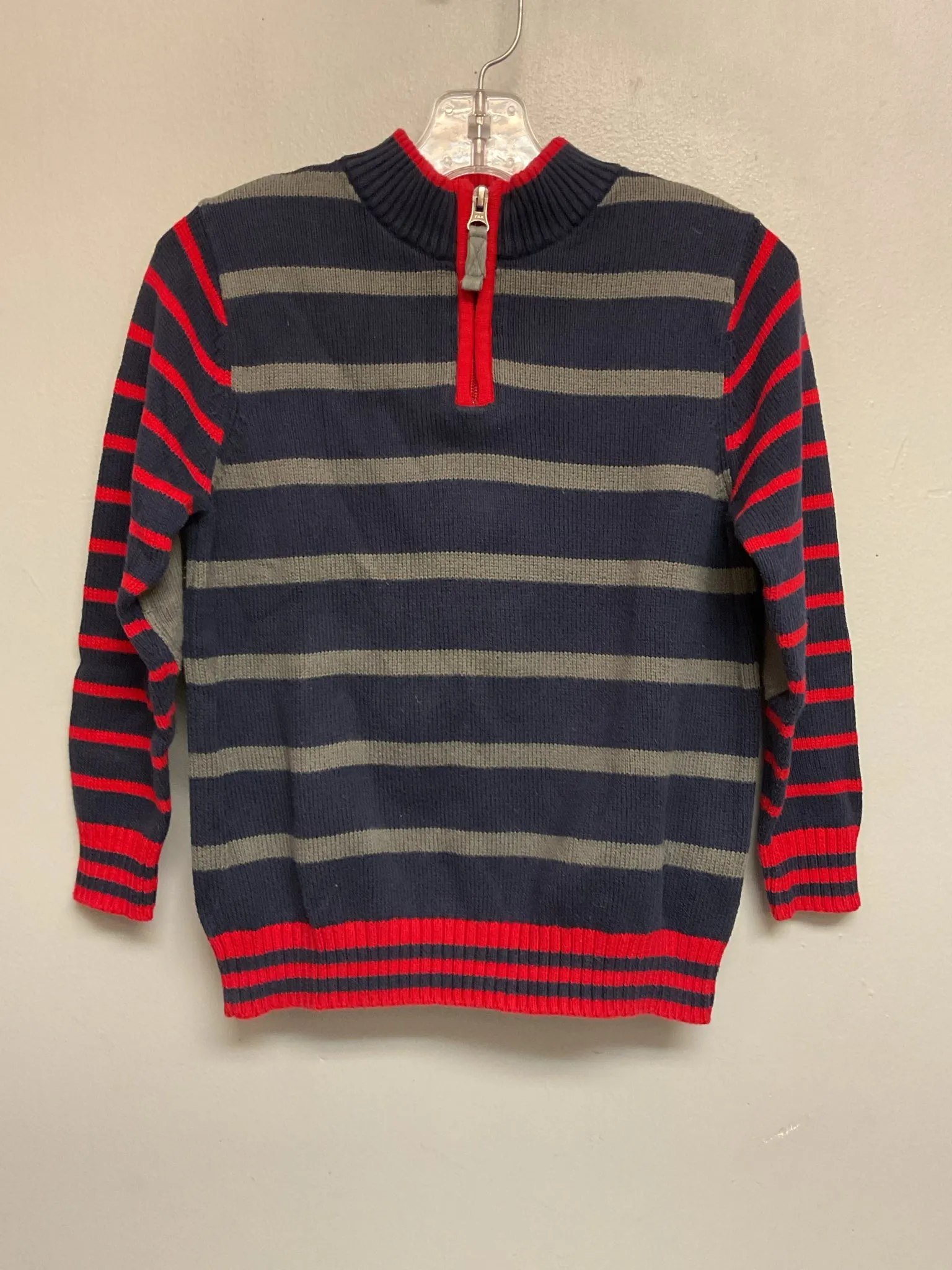 Hanna Andersson Size 5 Navy & Red Stripe Cotton Boys Sweaters & Vests