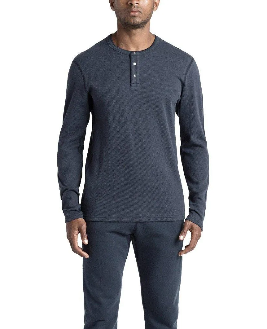 Henley Long Sleeve Mesh Flatback Steel