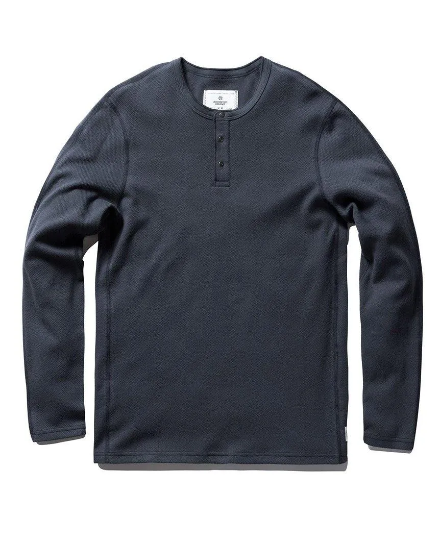 Henley Long Sleeve Mesh Flatback Steel