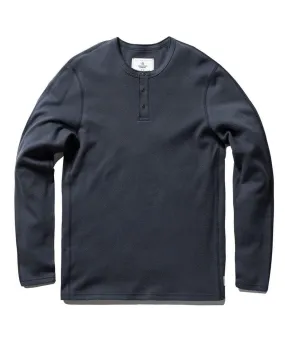 Henley Long Sleeve Mesh Flatback Steel