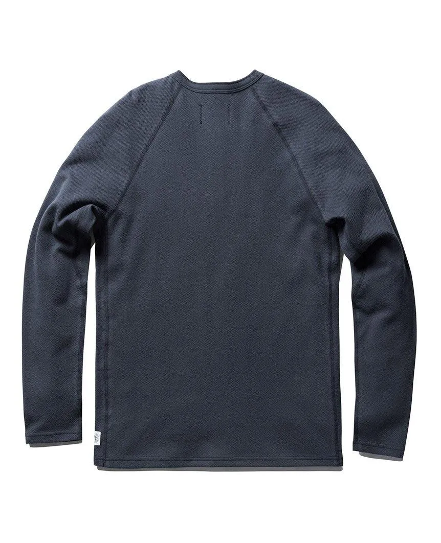 Henley Long Sleeve Mesh Flatback Steel