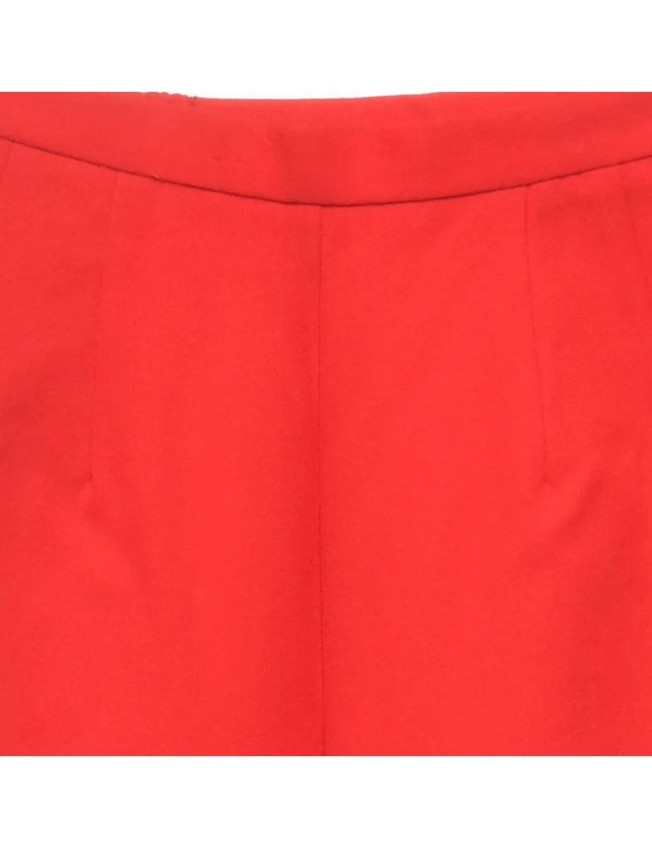 High Waist Red Trousers - W24 L31