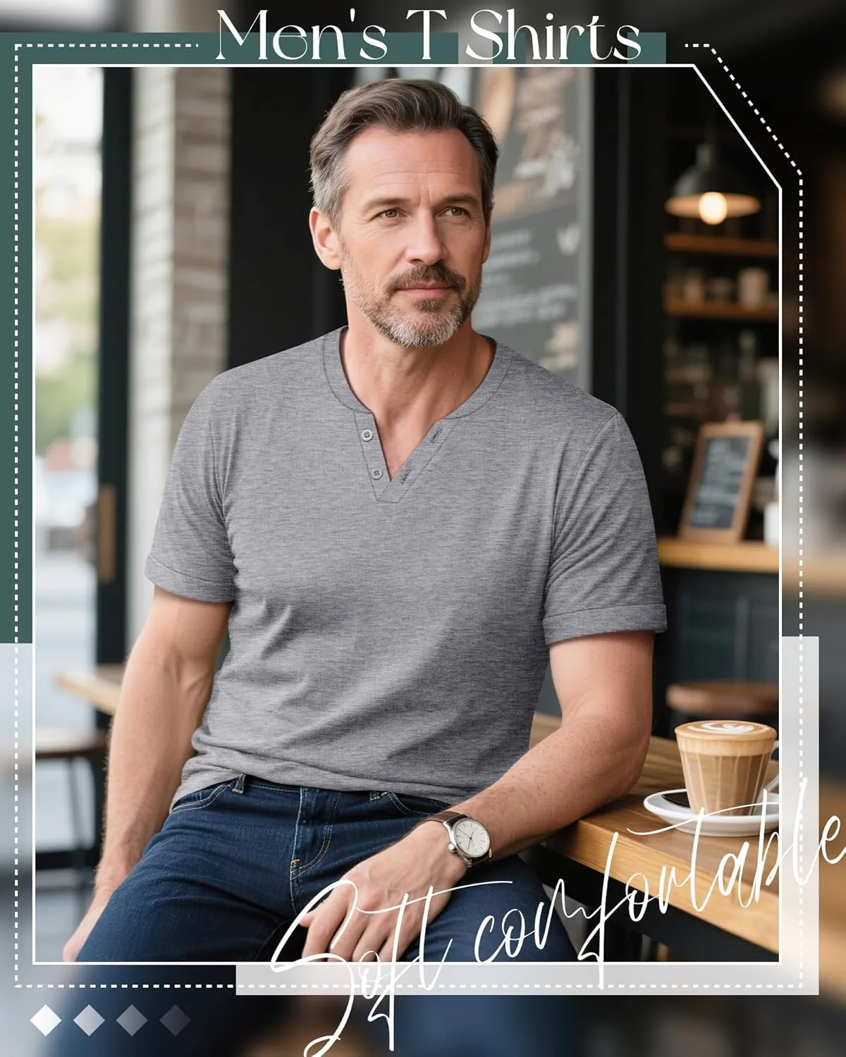 Huukeay 3 Pack Big and Tall Men's Short Sleeve Henley T Shirts Cotton Summer Casual Basic Tee Button Lightweight Stretch Top