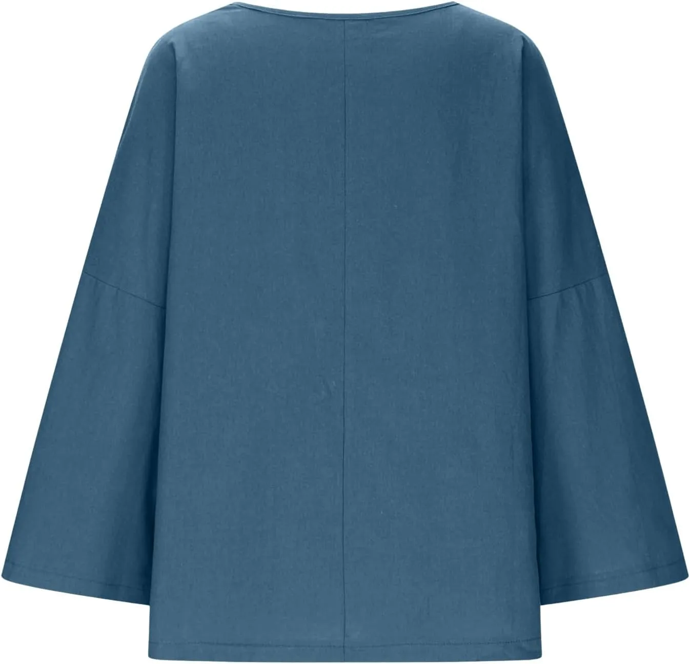 Long Sleeve Cotton Linen Shirts for Women Spring Summer Tops 2025 Blouse Plus Size Tunic Crewneck Tshirts Tees Tunic