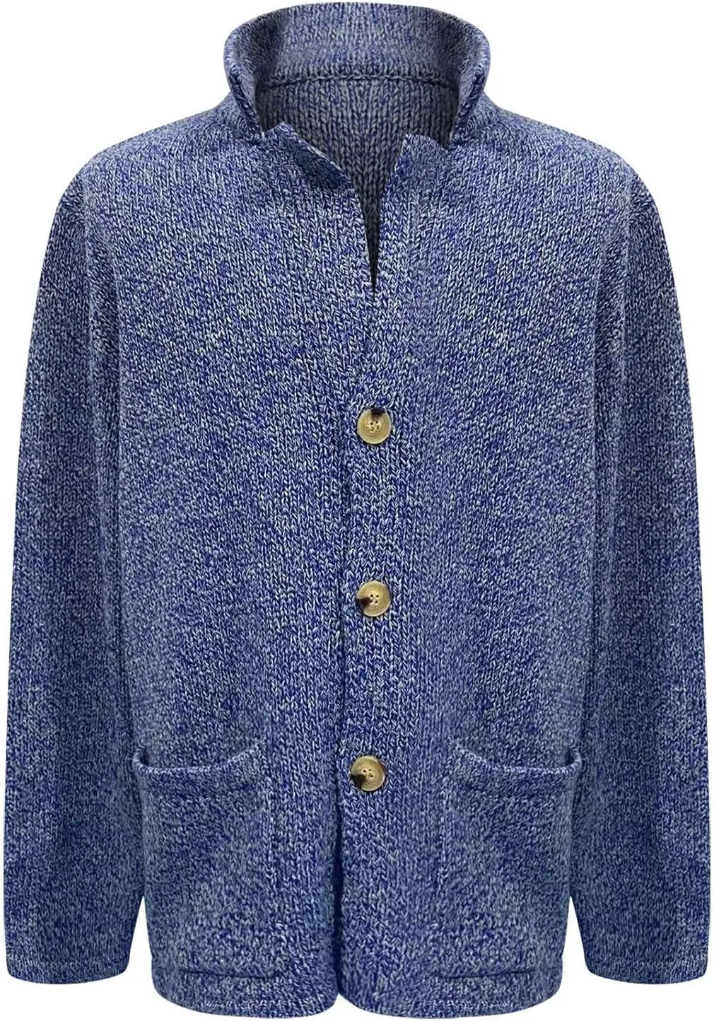 Mens Fashion Knitted Blazers Sweaters Plus Size Thicken Thermal Winter Cardigan Casual Long Sleeve Button Down Jacket