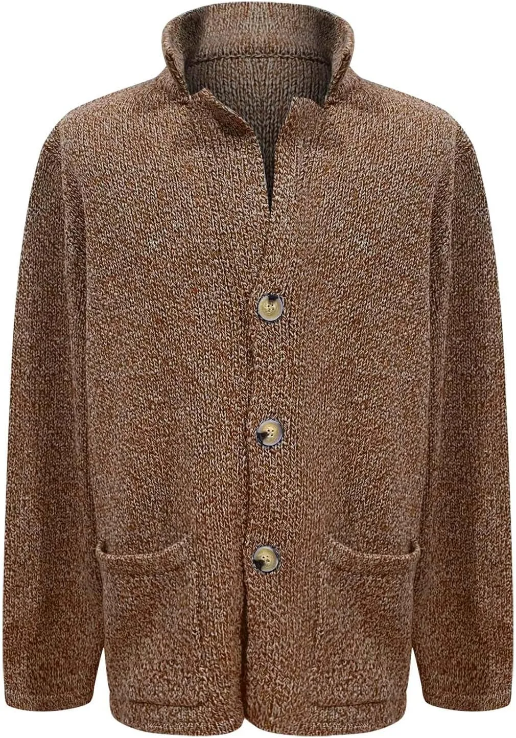 Mens Fashion Knitted Blazers Sweaters Plus Size Thicken Thermal Winter Cardigan Casual Long Sleeve Button Down Jacket