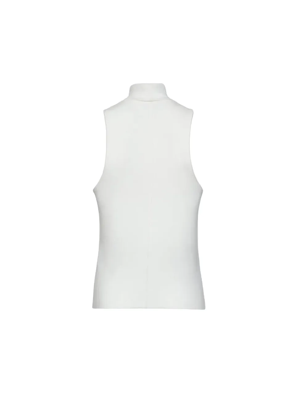 Sleeveless Turtleneck Top - White