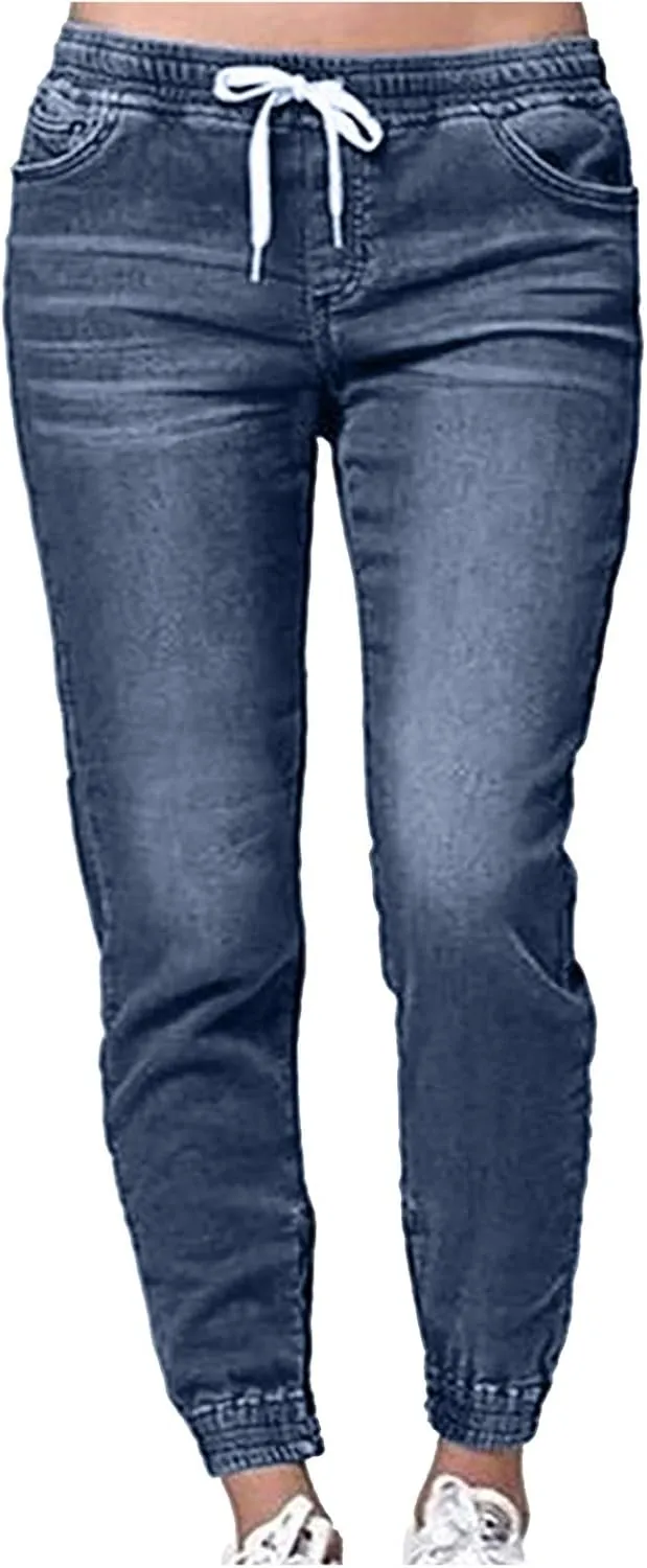 Straight Leg Jeans for Women Mid Denim Jeans Lace Poket Waisted Pants Trousers Up Slim Fit Leg Pants with Pockets