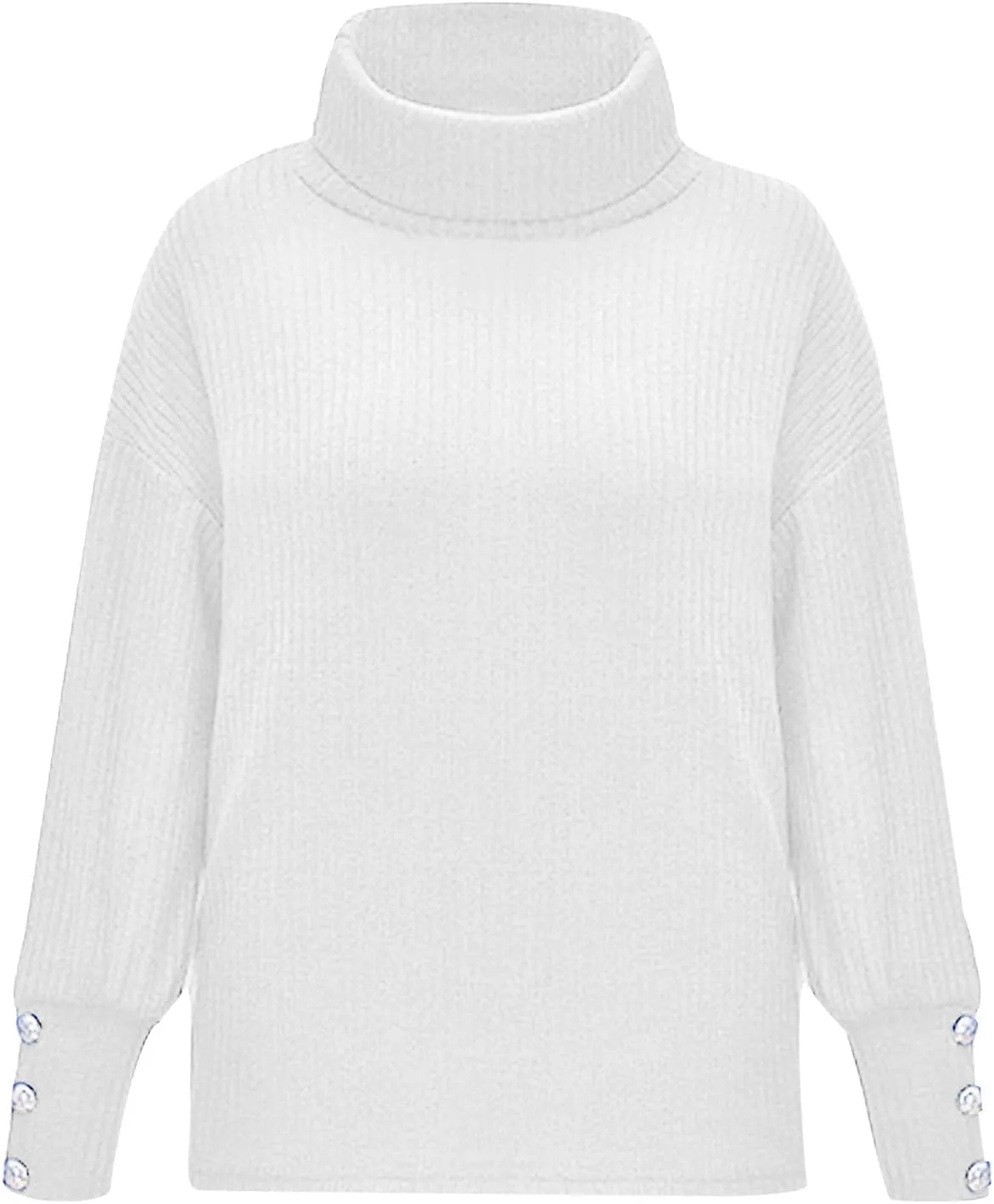 Turtleneck Pullover Tops Ladies Loose Large Size Thick Knitted Sweater Bottom Shirt Womens' Turtleneck Long Sleeve