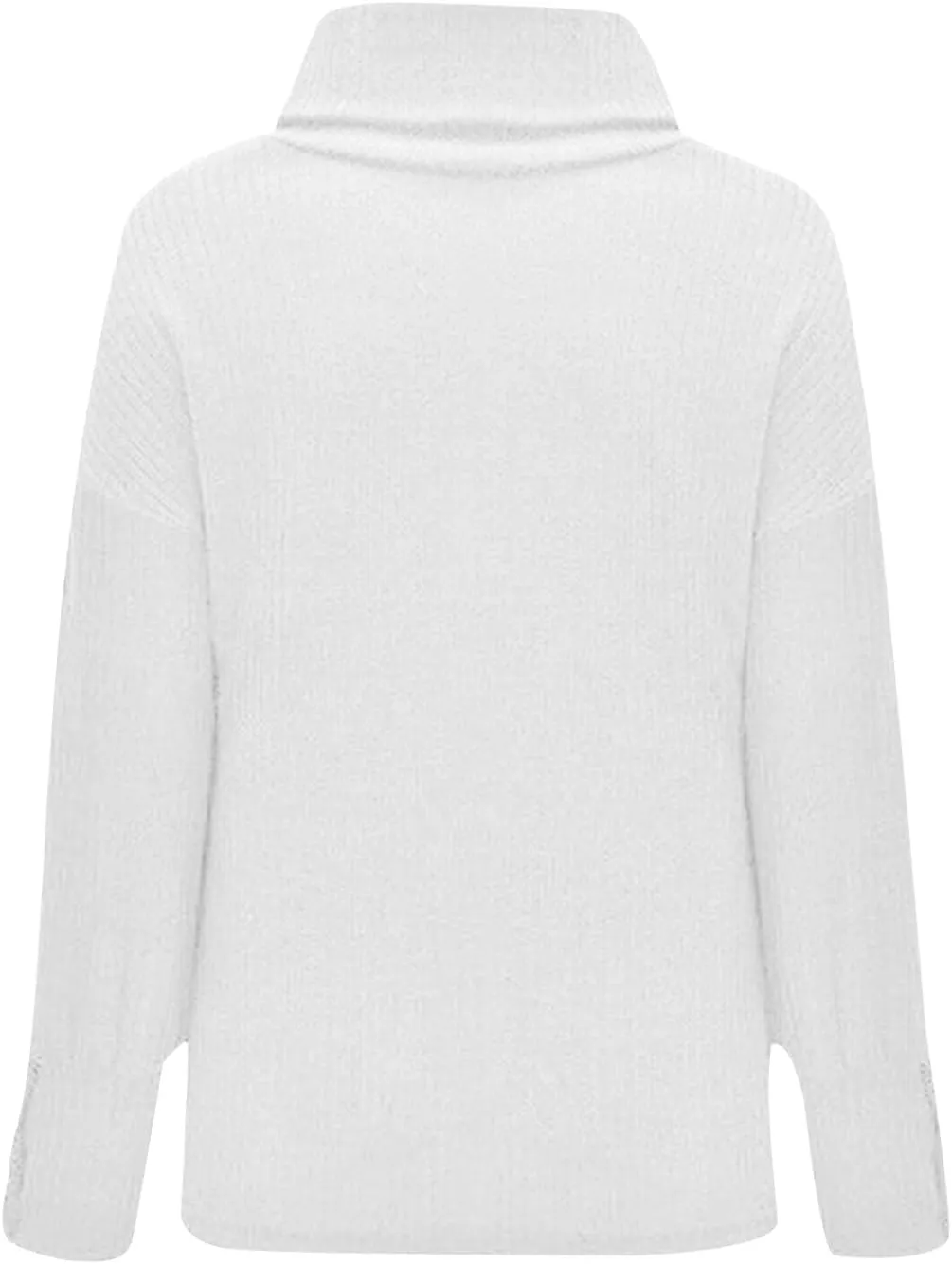 Turtleneck Pullover Tops Ladies Loose Large Size Thick Knitted Sweater Bottom Shirt Womens' Turtleneck Long Sleeve