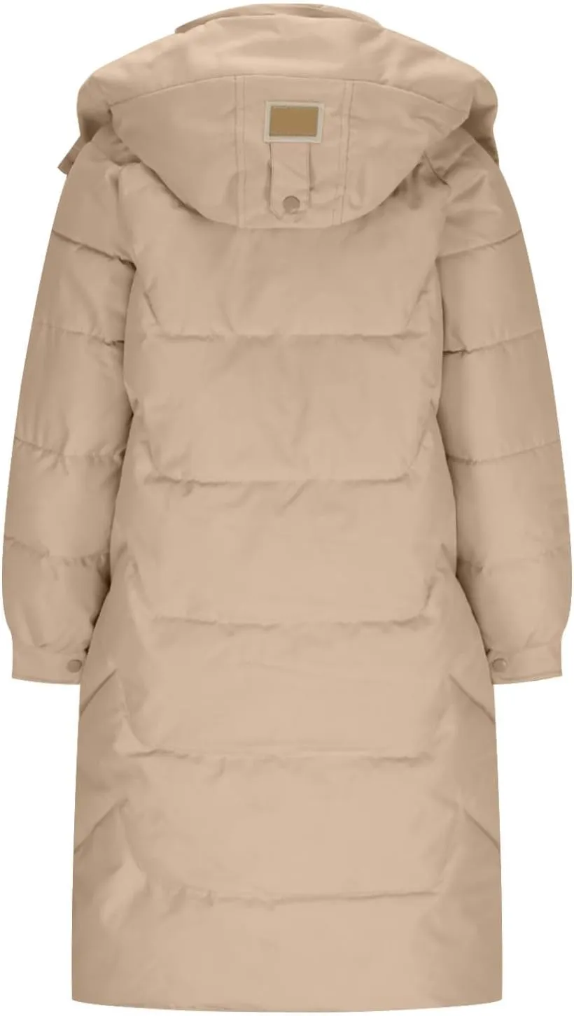 Winter Coats for Women 2024 Plus Size Winter Thickened Down Jacket Warm Hooded Long Quilted Puffer Coat Outerwear