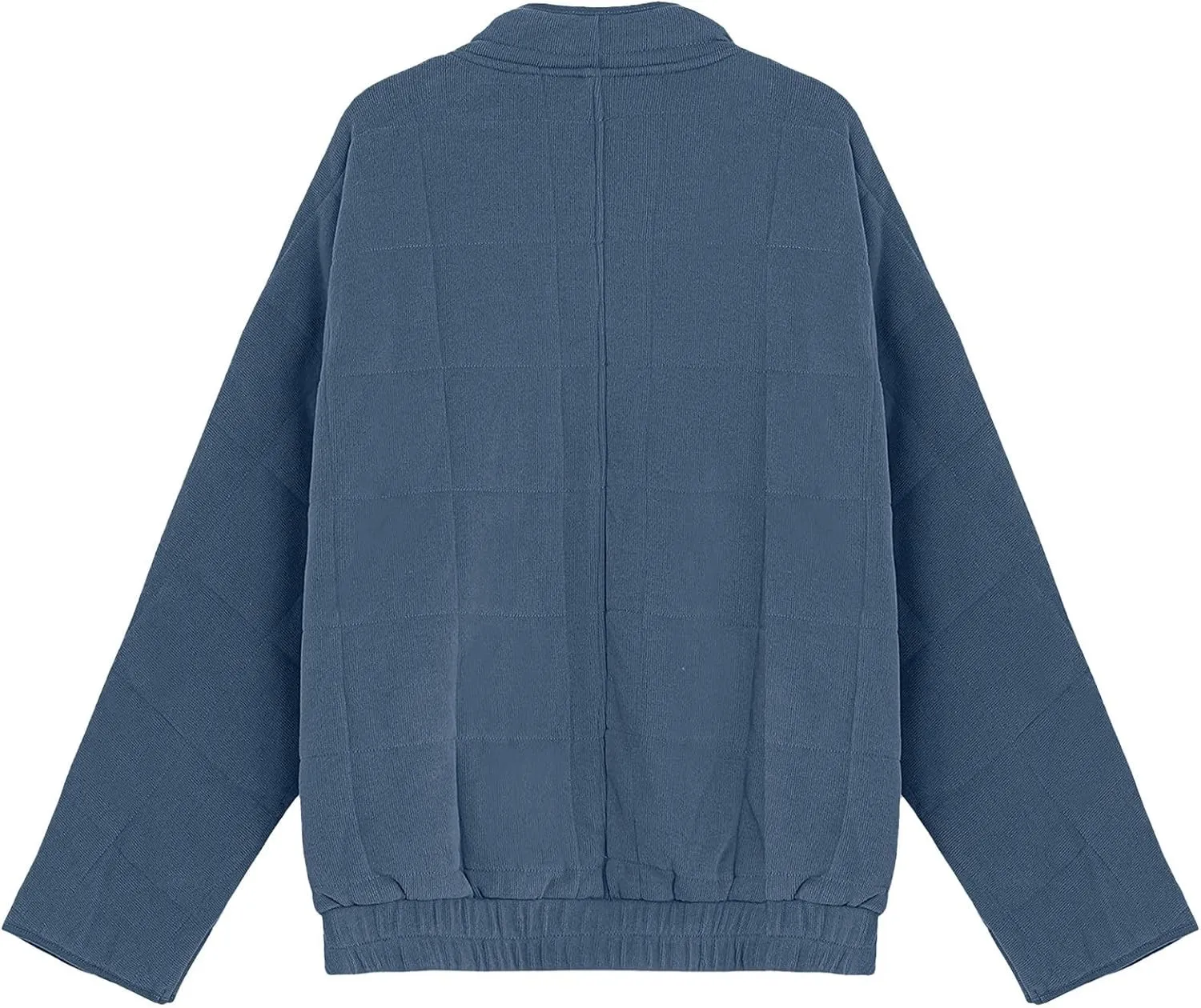 Womens Quilted Puffer Jackets Lightweight Dolman Sleeve Down Coats Zipper Padded Bomber Jackets Outwear with Pocket